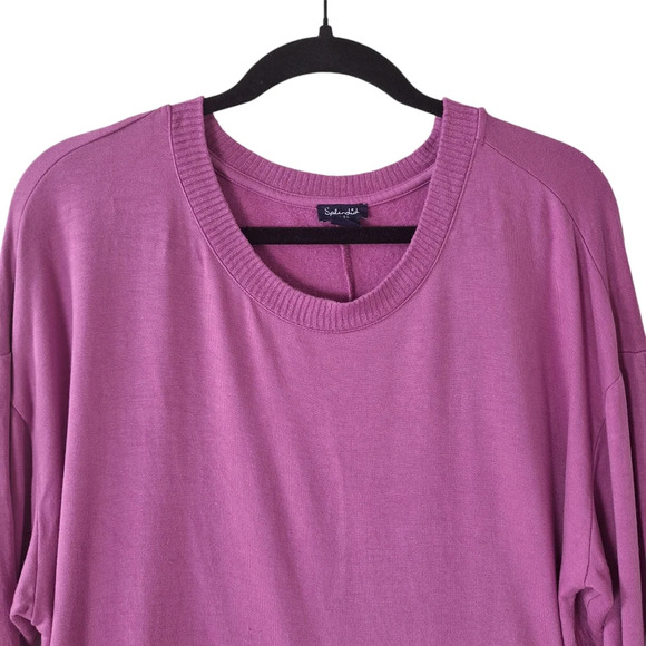 Splendid XL Light Orchid Ombre Dip Dye Crew Neck Pullover Long Sleeve Top - Picture 6 of 12